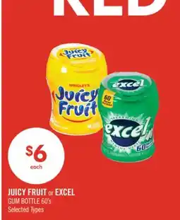 Shoppers Drug Mart JUICY FRUIT or EXCEL GUM BOTTLE offer