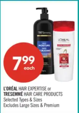 Shoppers Drug Mart L'ORÉAL HAIR EXPERTISE or TRESEMMÉ HAIR CARE PRODUCTS offer