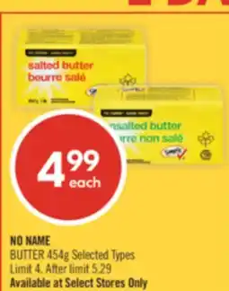 Shoppers Drug Mart NO NAME BUTTER offer