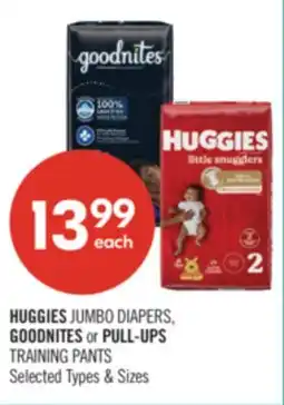 Shoppers Drug Mart HUGGIES JUMBO DIAPERS, GOODNITES or PULL-UPS TRAINING PANTS offer