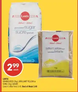 Shoppers Drug Mart LANTIC GRANULATED (2kg), BRILLIANT YELLOW or ICING (1kg) SUGAR offer