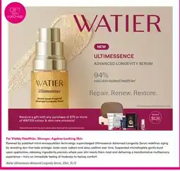 Shoppers Drug Mart Watier Ultimessence Advanced Longevity Serum offer