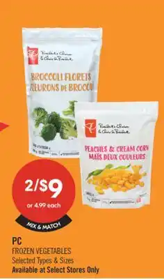 Shoppers Drug Mart PC FROZEN VEGETABLE offer