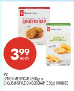 Shoppers Drug Mart PC LEMON MERINGUE (300g) or ENGLISH-STYLE GINGERSNAP (350g) COOKIES offer