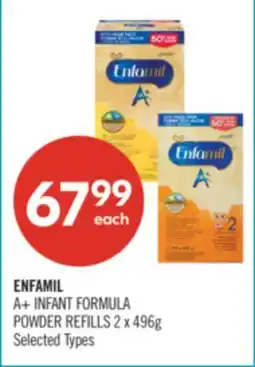 Shoppers Drug Mart ENFAMIL A+ INFANT FORMULA POWDER REFILLS offer