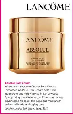 Shoppers Drug Mart Lancôme Absolue Rich Cream offer