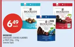 Shoppers Drug Mart BROOKSIDE CHOCOLATE COVERED ALMONDS or FRUIT offer