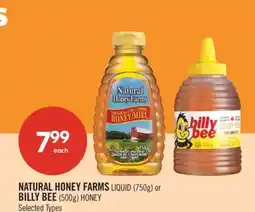 Shoppers Drug Mart NATURAL HONEY FARMS LIQUID (750g) or BILLY BEE (500g) HONEY offer