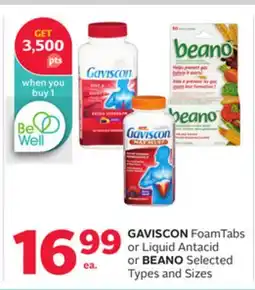 Rexall GAVISCON FoamTabs or Liquid Antacid or BEANO offer