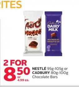 Rexall NESTLÉ 95g-105g or CADBURY 80g-100g Chocolate Bars offer