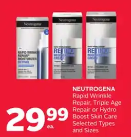 Rexall NEUTROGENA Rapid Wrinkle Repair, Triple Age Repair or Hydro Boost Skin Care offer