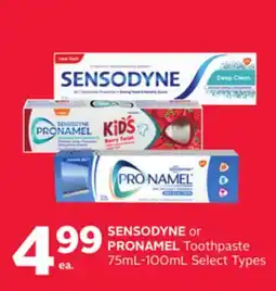 Rexall SENSODYNE or PRONAMEL Toothpaste 75mL-100mL offer