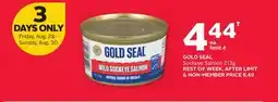Rexall GOLD SEAL WILD Sockeye Salmon offer