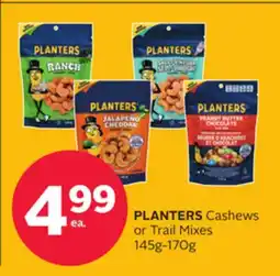 Rexall PLANTERS Cashews or Trail Mixes 145g-170g offer