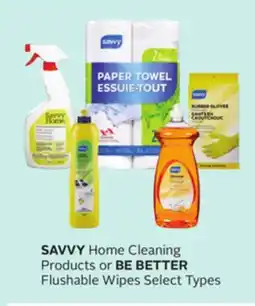 Rexall SAVVY Home Cleaning Products or BE BETTER Flushable Wipes offer