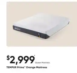 Sleep Country TEMPUR Prima Orange Mattress offer