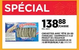 Kim Phat CHAMPMAR FROZEN HEAD ON SHRIMPS 20-30 offer