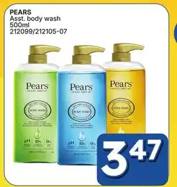 Rossy PEARS Asst. body wash offer