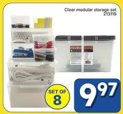 Rossy Clear modular storage set offer