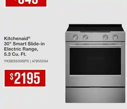 Leon's Kitchenaid 30 Smart Electric Range with Convection Cooking Modes, 5.3 Cu. Ft offer