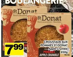 Supermarché PA BOULANGERIE CROUSTADE AUX | Apple Crumble offer