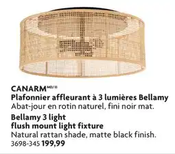 Home Hardware Bellamy 3 light flush mount light fixture offer