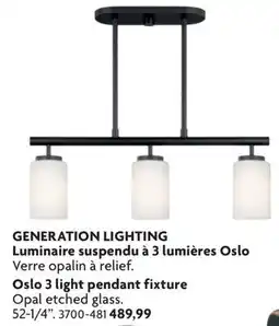 Home Hardware Oslo 3 light pendant fixture offer