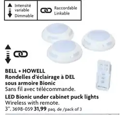 Home Hardware LED Bionic under cabinet puck lights offer