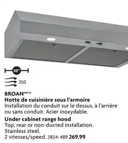 Home Hardware Under cabinet range hood offer