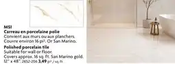 Home Hardware Polished porcelain tile offer