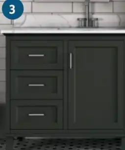 Home Hardware Windsor Vanity with quartz top. 36 x 22 offer