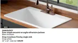 Home Hardware Drop-in Jackson fireclay single sink offer