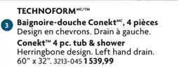 Home Hardware TECHNOFORM Conekt 4 pc. tub & shower offer