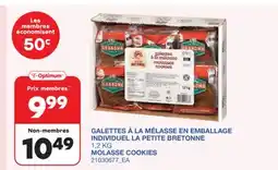 Wholesale Club GALETTES À LA MÉLASSE EN EMBALLAGE INDIVIDUEL LA PETITE BRETONNE offer