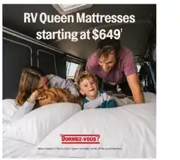 Dormez Vous RV Queen Mattresses starting at $649† offer