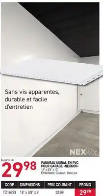 Matério PANNEAU MURAL EN PVC POUR GARAGE - NEXKOR offer