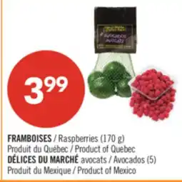 Pharmaprix Raspberries (170 g), Avocados (5) offer