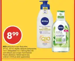 Pharmaprix NIVEA Body Lotions (473 mL - 625 mL), Biodegradable 3-in-1 Cleansing Wipes (40) offer