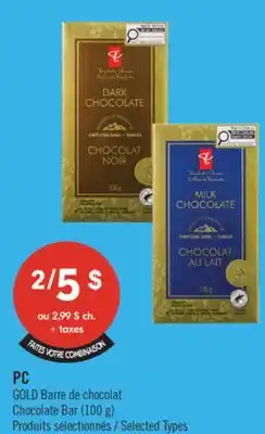 Pharmaprix PC GOLD Chocolate Bar offer