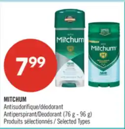 Pharmaprix MITCHUM Antiperspirant/Deodorant offer