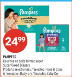 Pharmaprix PAMPERS Super Boxed Diapers offer