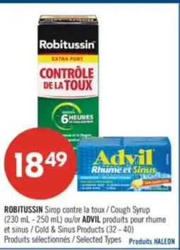 Pharmaprix ROBITUSSIN Cough Syrup (230 mL - 250 mL) or ADVIL (32-40) offer
