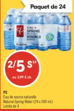 Pharmaprix PC Natural Spring Water offer