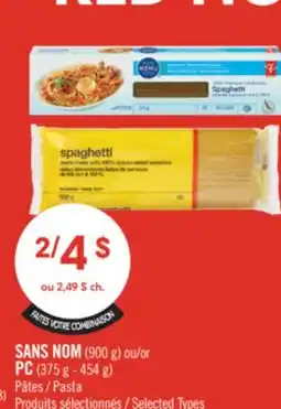 Pharmaprix NO NAME (900 g) or PC (375 g - 454 g) Pasta offer