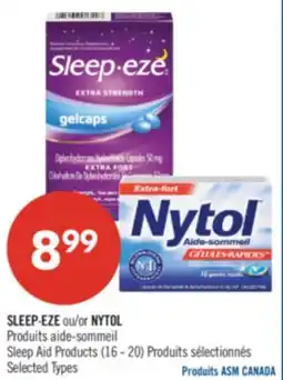 Pharmaprix SLEEP-EZE or NYTOL Sleep Aid Products offer
