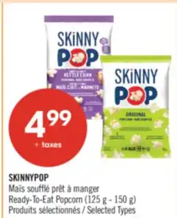 Pharmaprix SKINNYPOP Ready-To-Eat Popcorn offer