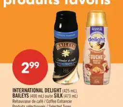 Pharmaprix INTERNATIONAL DELIGHT (425 mL), BAILEYS (400 mL) or SILK (473 mL) Coffee Enhancer offer