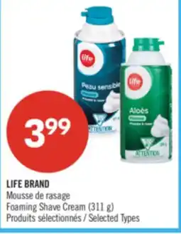 Pharmaprix LIFE BRAND Foaming Shave Cream offer