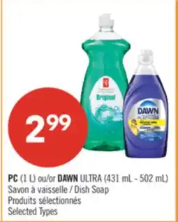 Pharmaprix PC (1 L) or DAWN ULTRA (431 mL - 502 mL) Dish Soap offer
