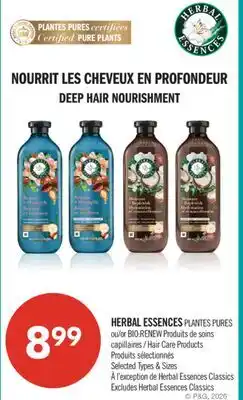 Pharmaprix HERBAL ESSENCES PLANTES PURES or BIO:RENEW Hair Care Products offer